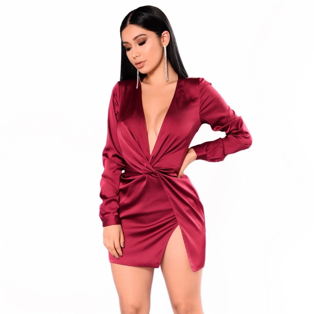 Knot front mini dress